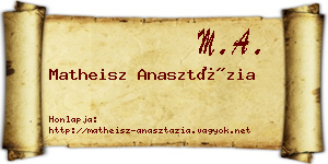 Matheisz Anasztázia névjegykártya